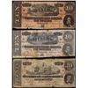 Image 1 : Lot of 1864 $10 & $20 Confederate States of America Notes