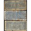Image 2 : Lot of 1864 $10 & $20 Confederate States of America Notes