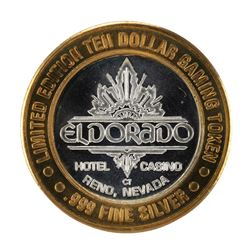.999 Silver Eldorado Hotel and Casino $10 Casino Gaming Token Limited Edition