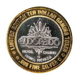 .999 Fine Silver Eldorado Reno, Nevada $10 Limited Edition Gaming Token
