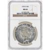 Image 1 : 1925-S $1 Peace Silver Dollar Coin NGC MS65