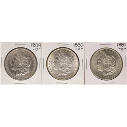 Lot of 1879-O to 1881-O $1 Morgan Silver Dollar Coins