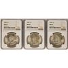 Image 1 : Lot of (3) 1896 $1 Morgan Silver Dollar Coins NGC MS63