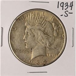 1934-S $1 Peace Silver Dollar Coin