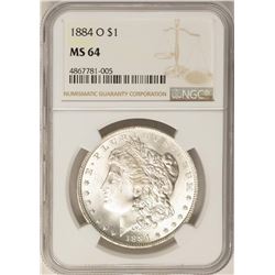 1884-O $1 Morgan Silver Dollar Coin NGC MS64