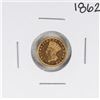 Image 1 : 1862 Type 3 $1 Indian Head Gold Dollar Coin