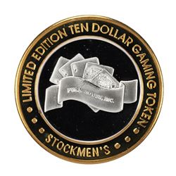 .999 Silver Stockmen's Elko, Nevada $10 Limited Edition Casino Gaming Token