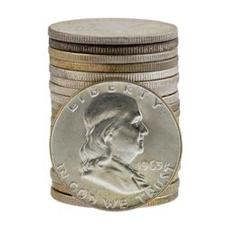 Roll of (20) Brilliant Uncirculated 1963-D Franklin Half Dollar Coins