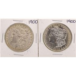 Lot of (2) 1900 $1 Morgan Silver Dollar Coins