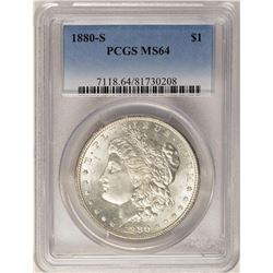 1880-S $1 Morgan Silver Dollar Coin PCGS MS64