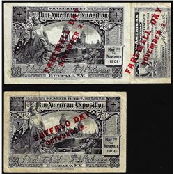Lot of (2) 1901 Pan-American Exposition Tickets