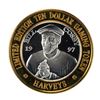 Image 1 : .999 Silver Harveys Lake Tahoe, Nevada $10 Casino Limited Edition Gaming Token