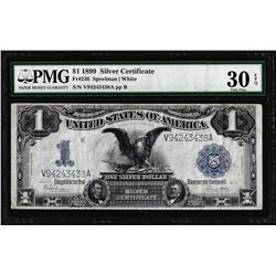 1899 $1 Black Eagle Silver Certificate Note Fr.236 PMG Very Fine 30EPQ
