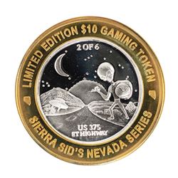 .999 Silver Sierra Sids Sparks, Nevada $10 Casino Limited Edition Gaming Token