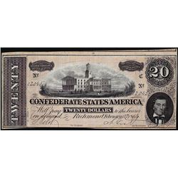 1864 $20 Confederate States of America Note