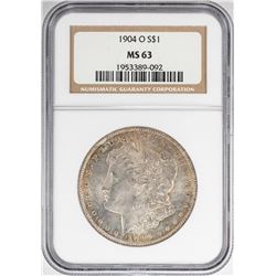 1904-O $1 Morgan Silver Dollar Coin NGC MS63 Nice Toning
