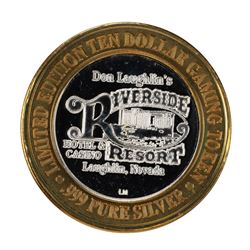 .999 Silver Riverside Resort Hotel & Casino $10 Casino Limited Edition Gaming Token