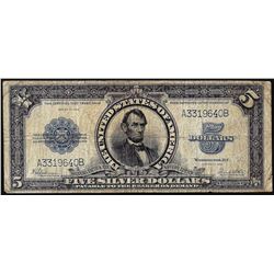 1923 $5 Porthole Silver Certificate Note