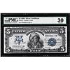 Image 1 : 1899 $5 Indian Chief Silver Certificate Note Fr.273 PMG Very Fine 30