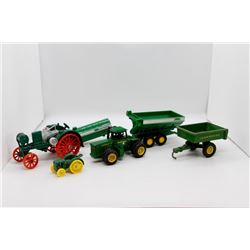 John Deere miniature toys *4WD tractor front end broken*