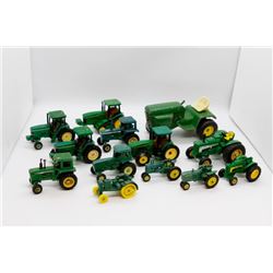 Various John Deere tractors miniature