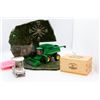 Image 1 : John Deere stone clock, golf cart clock and card box