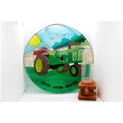 John Deere 4010 suncatcher and mint dispenser