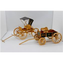 Gold John Deere wagon and buggy