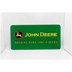 John Deere metal plate