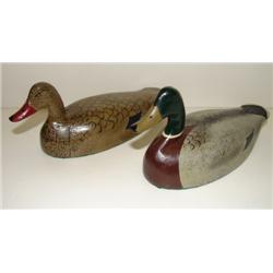 PAIR OF HALF-SIZE MALLARD DECOYS