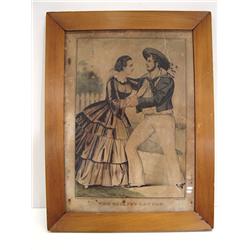 CURRIER & IVES 19TH CENTURY SAILOR PRINT