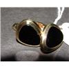 Image 1 : 8KT GOLD & ONYX CUFFLINKS