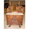 Image 1 : VICTORIAN WALNUT MARBLE TOP DRESSER