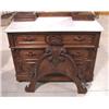 Image 2 : VICTORIAN WALNUT MARBLE TOP DRESSER