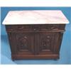Image 2 : VICTORIAN WALNUT MARBLE TOP WASHSTAND