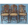 Image 1 : SET OF 6 VICTORIAN WALNUT CANE BOTTOM CHAIRS