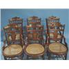 Image 2 : SET OF 6 VICTORIAN WALNUT CANE BOTTOM CHAIRS