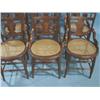 Image 3 : SET OF 6 VICTORIAN WALNUT CANE BOTTOM CHAIRS