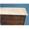 Image 3 : VICTORIAN WALNUT MARBLE TOP CHEST