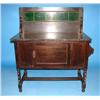 Image 1 : SMALL ENGLISH OAK MARBLE TOP SIDEBOARD
