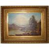 Image 1 : EARLY LANDSCAPE OIL ON CANVAS PAINTING