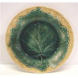 GRIFFEN, SMITH & HALL (1878-1889) MAJOLICA PLATE