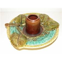 MAJOLICA CHAMBERSTICK