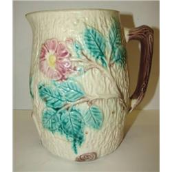 SMALL MAJOLICA WATER PITCHER