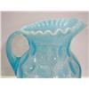 Image 2 : BLUE OPALESCENT GLASS WATER PITCHER