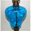 Image 3 : TABLE LAMP WITH BLUE GLASS BOWL