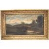 Image 1 : EARLY OIL ON CANVAS LANDSCAPE PAINTING