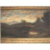 Image 2 : EARLY OIL ON CANVAS LANDSCAPE PAINTING