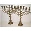 Image 2 : PAIR OF EARLY BRASS 7-LITE CANDELABRAS