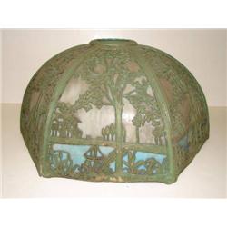 ART DECO SLAG GLASS LAMP SHADE